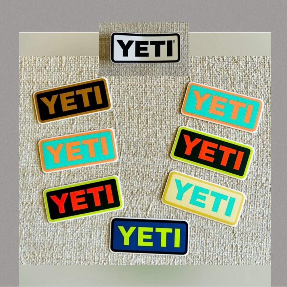 8 YETI Logo Stickers